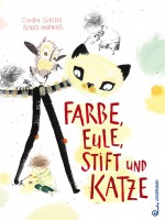 Farbe, Eule, Stift und Katze